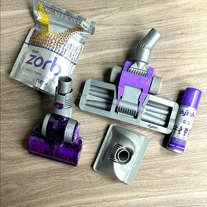 Dyson Cleaning Kit with Purple and Gray Attachments